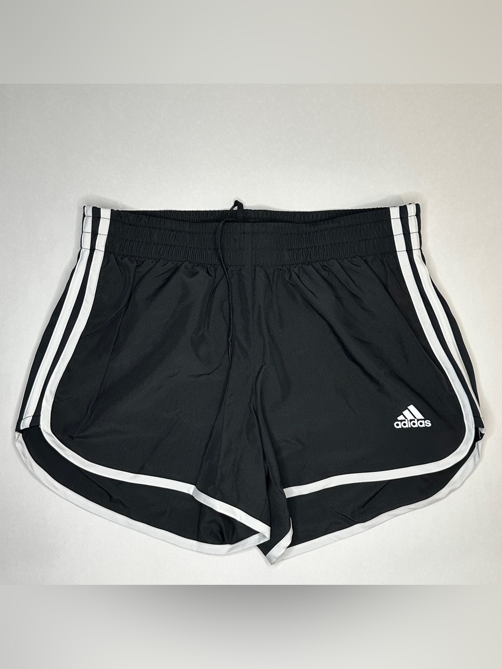 adidas NWT Women’s M20 Black White 3-Stripes 4” Running Shorts XS